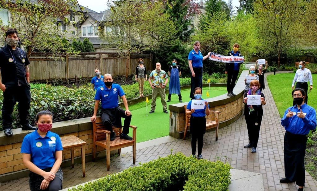 Cedar Springs PARC wearing masks