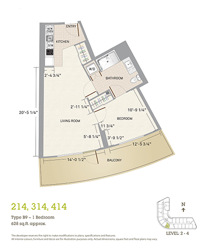 Westerleigh PARC 1 bedroom B9 Floorplan