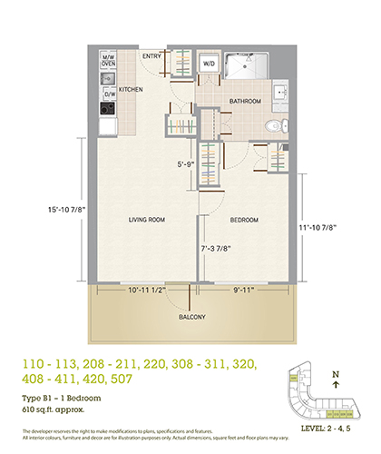 Westerleigh PARC 1 bedroom B1 floorplan