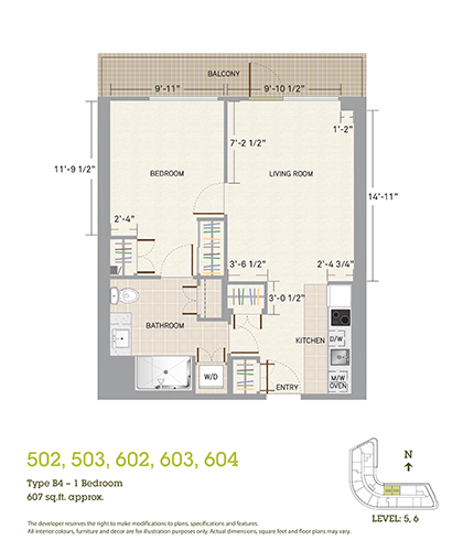 Westerleigh PARC 1 bedroom B4 Floorplan