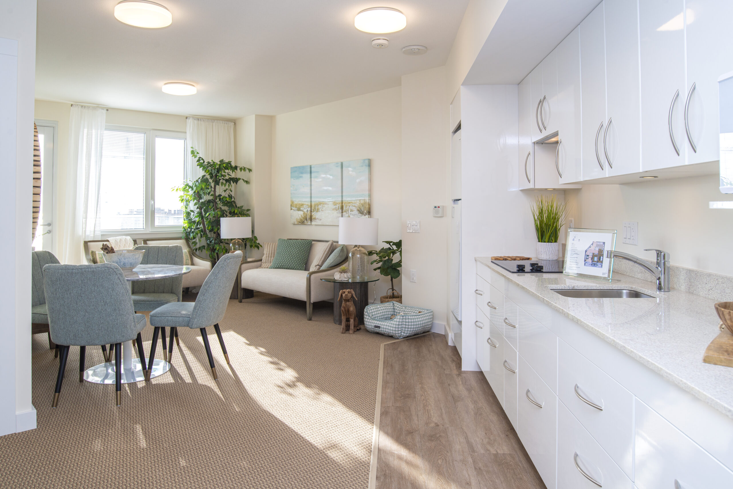 The living room of a residence suite